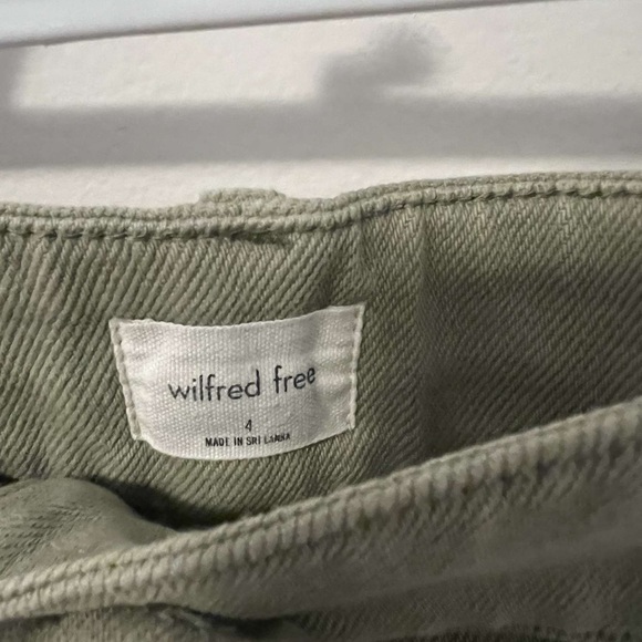 ARITZIA WILFRED FREE MODERN CARGO PANT HIGH WAISTED IN GREEN SIZE 4 - Picture 2 of 4